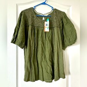 Olive green women’s top